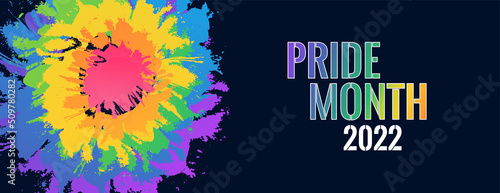 Background with LGBTQ Pride 2022.
