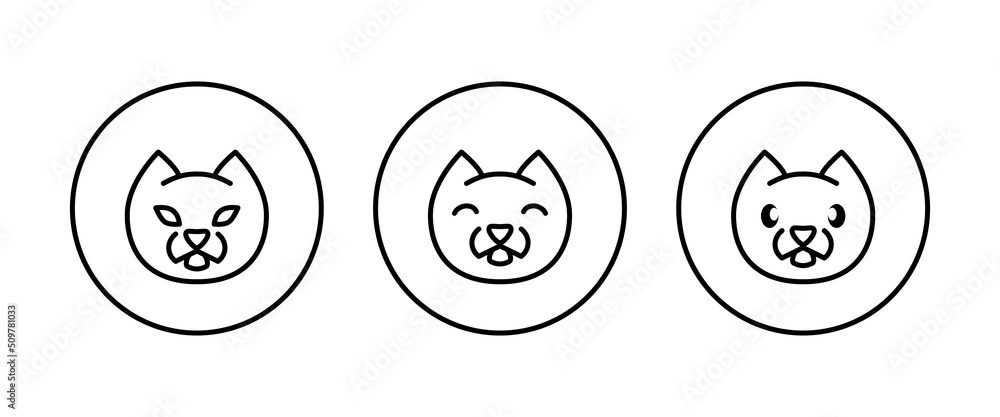 cat head icon, kitten icons button, vector, sign, symbol, logo, illustration, editable stroke, flat design style isolated on white cat head icon, kitten icons button, vector, sign, symbol, logo, illustration, editable stroke, flat design style isolated on white