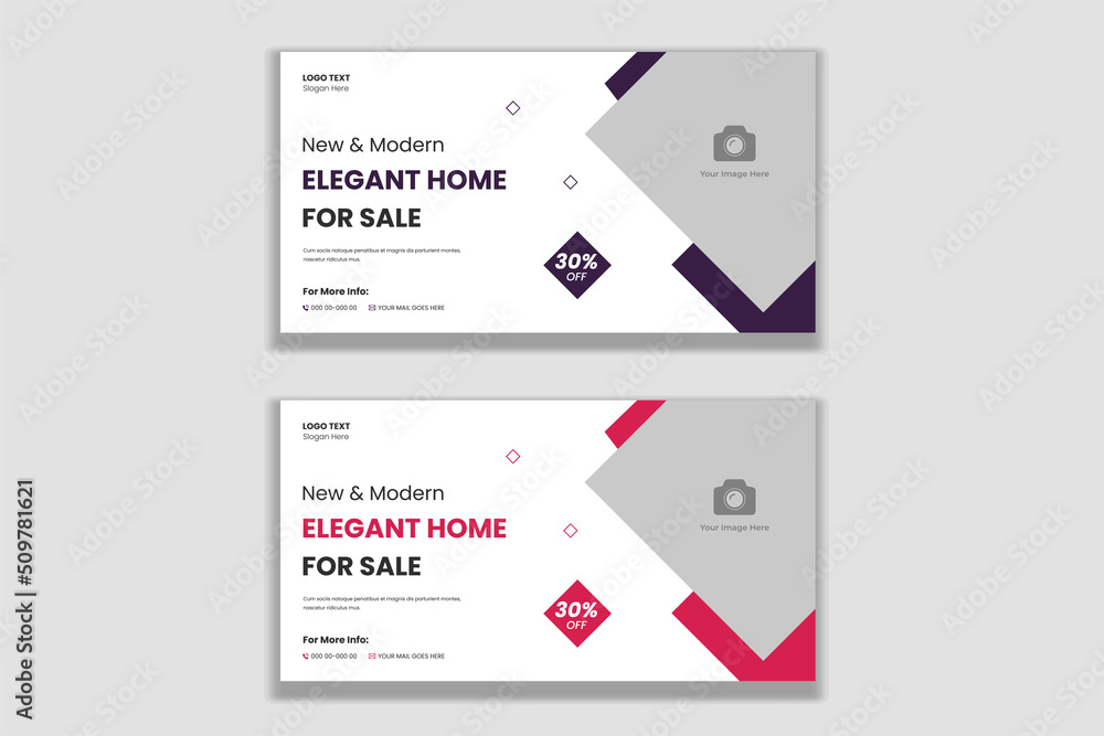 Real Estate Business Social media banner template Real Estate Business Social media banner template