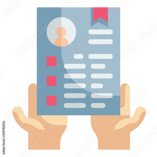 resume flat icon
