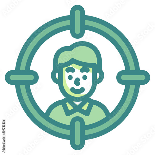 audience blue line icon
