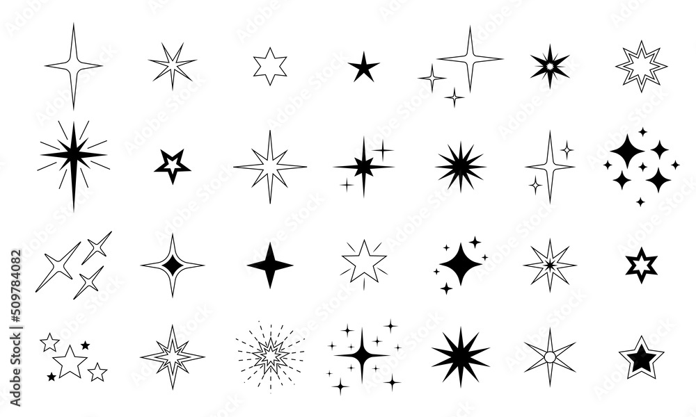 Star icon. Premium quality, favorite shiny and sparkle pictogram, blink glitter and glowing symbol. Vector night sky decorative boho elements isolated set Star icon. Premium quality, favorite shiny and sparkle pictogram, blink glitter and glowing symbol. Vector night sky decorative boho elements isolated set