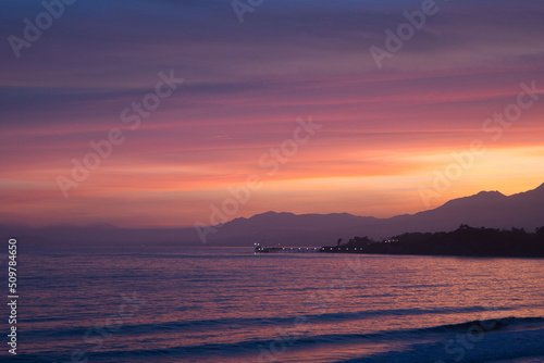 Big winter waves in Santa Barbara  California