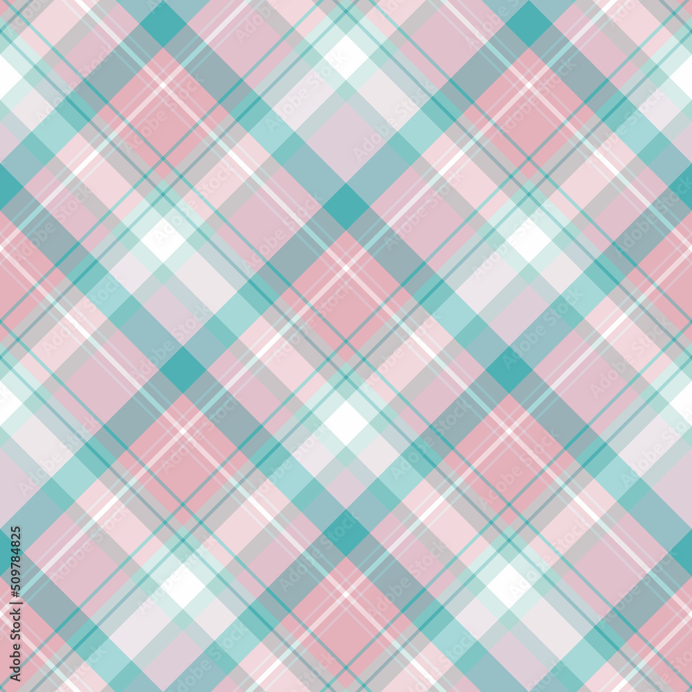 Seamless pattern in marvellous light pink, green and white colors for plaid, fabric, textile, clothes, tablecloth and other things. Vector image. 2 Seamless pattern in marvellous light pink, green and white colors for plaid, fabric, textile, clothes, tablecloth and other things. Vector image. 2