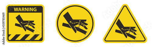 Caution Skin Puncture Hydraulic Line Symbol Sign On White Background