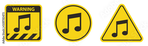 No Music Sing Isolate On White Background,Vector Illustration