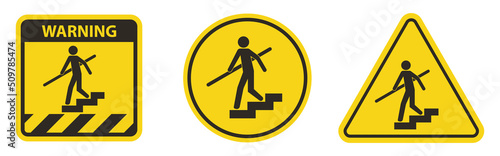 Avoid A Fall Use Handrails Sign