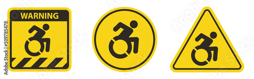 Accessible Parking Sign On White Background