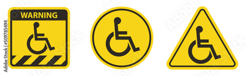 Accessible Parking Sign On White Background