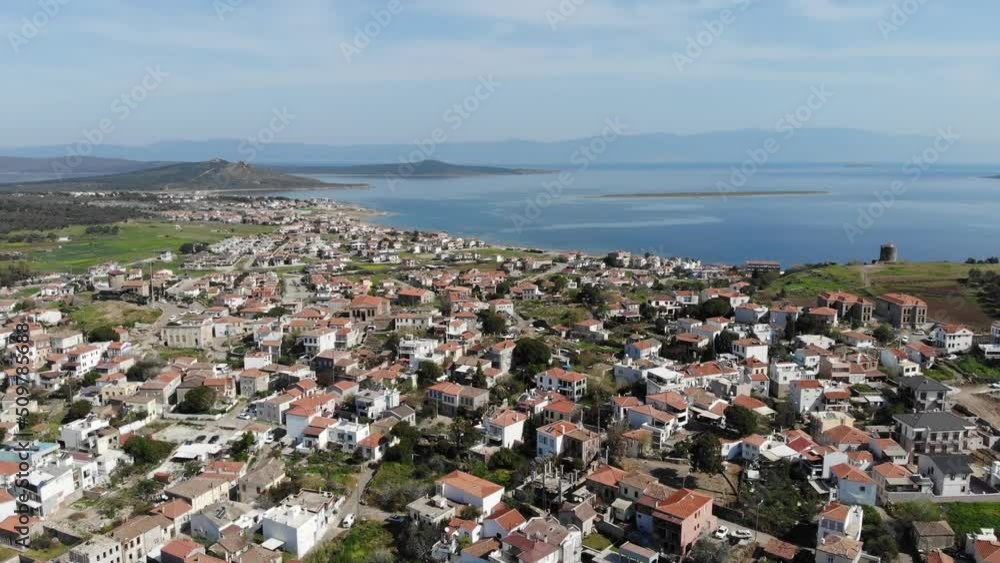 Cunda Island view, aerial. Resort town off the coast of Ayvalik, Balikesir Province. Turkey Cunda Island view, aerial. Resort town off the coast of Ayvalik, Balikesir Province. Turkey