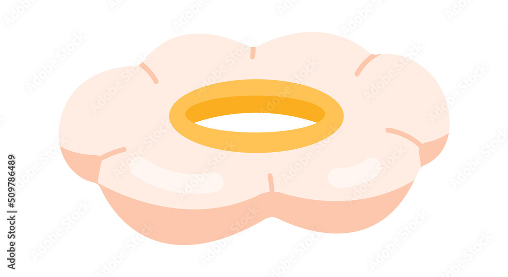 Flower Inflatable Rubber Ring Swimming Pool icon. Vector illustration Flower Inflatable Rubber Ring Swimming Pool icon. Vector illustration
