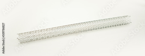 Fotografija medical bare metallic stent for endovascular treatment of atherosclerosis