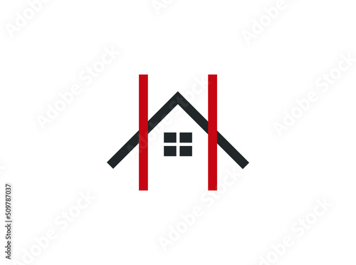 Home Letter, Home Landscape Logo Template. eps 10.