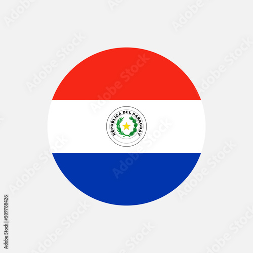 Country Paraguay. Paraguay flag. Vector illustration.