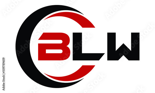 BLW swoosh three letter logo design vector template | monogram logo | abstract logo | wordmark logo | letter mark logo | business logo | brand logo | flat logo | minimalist logo | text | word | symbol