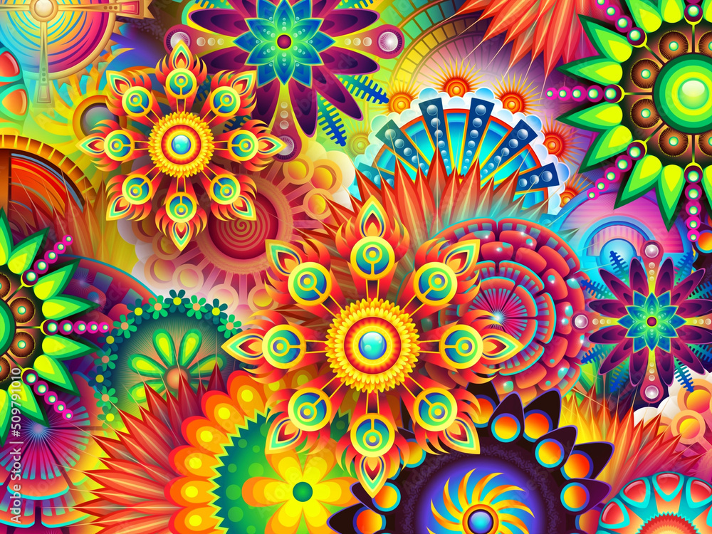 digital flower pattan design digital flower pattan design