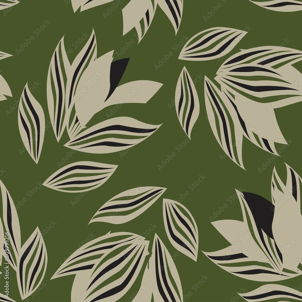 Floral Brush strokes Seamless Pattern Design Floral Brush strokes Seamless Pattern Design