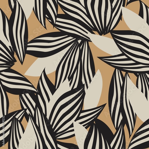 Floral Brush strokes Seamless Pattern Design
