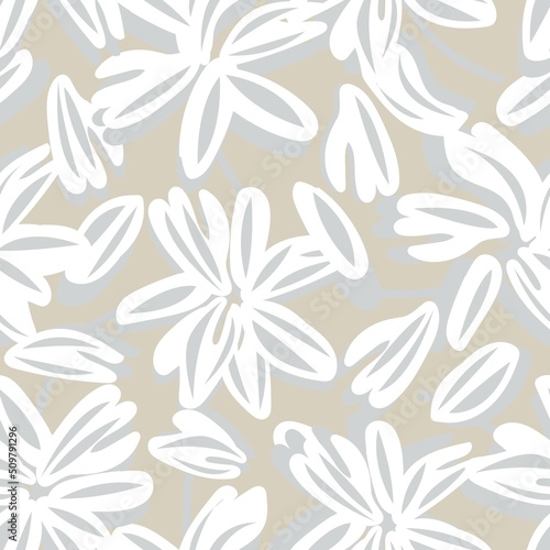 Floral Brush strokes Seamless Pattern Design