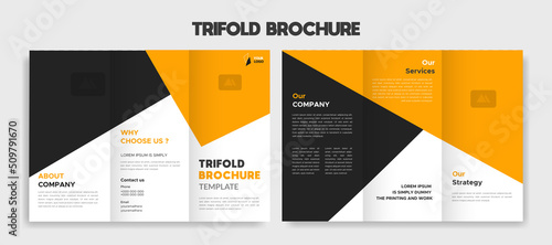 creative editable trifold brochure template design vector