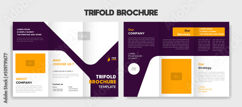 creative editable trifold brochure template design vector