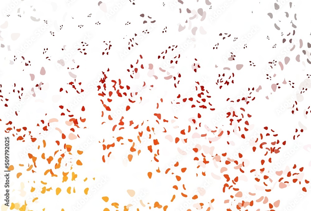 Light red, yellow vector texture with random forms.