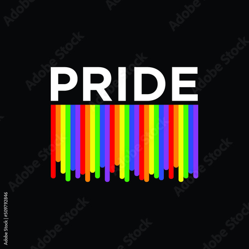 Pride with Color Drip T-shirts design T-shirt Design Typography Vector Illustration Design Can Print on t-shirt Poster banners Pride month