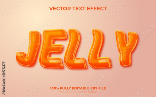 Editable Vector Realistic Jelly Text Effect 100% Editable EPS