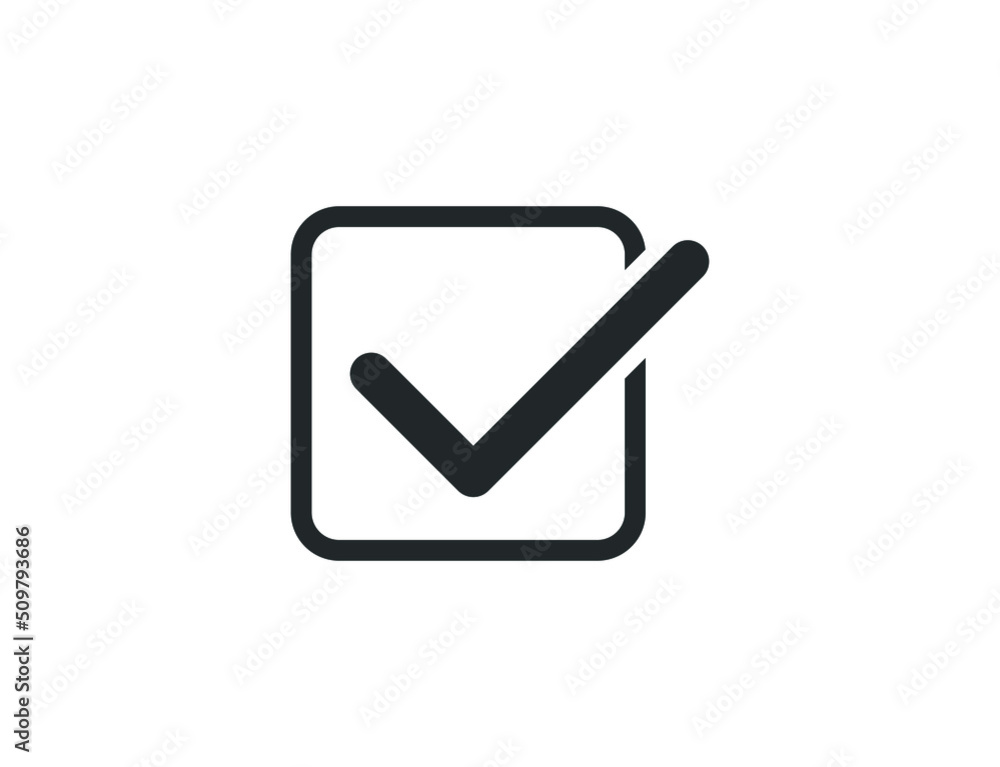 Check, ok, yes icon approved vector illustration. Check mark icon on white background. Check, ok, yes icon approved vector illustration. Check mark icon on white background.
