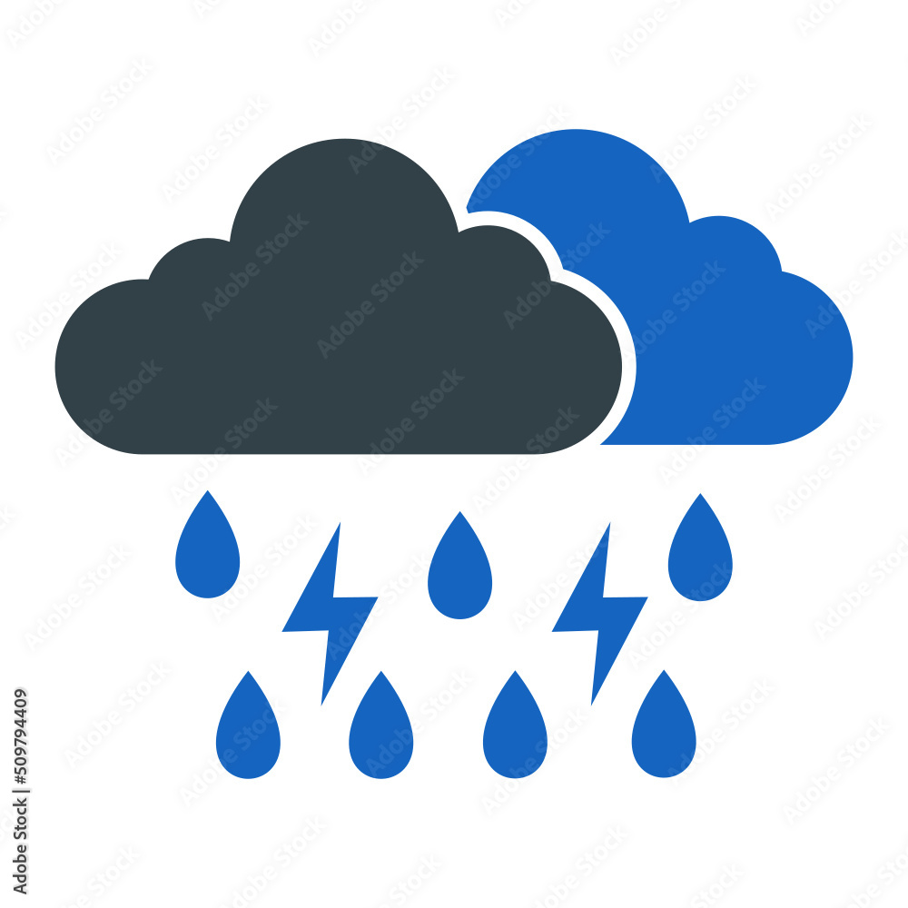 Thunderstorm Icon Design Thunderstorm Icon Design