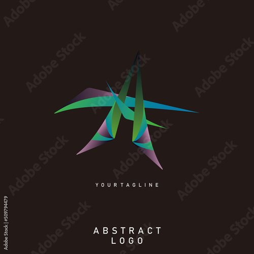 Abstract star logo. Community creative concept. 