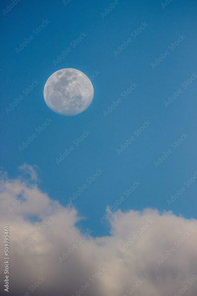 Moon and clouds in the Kgalgadi, South Africa