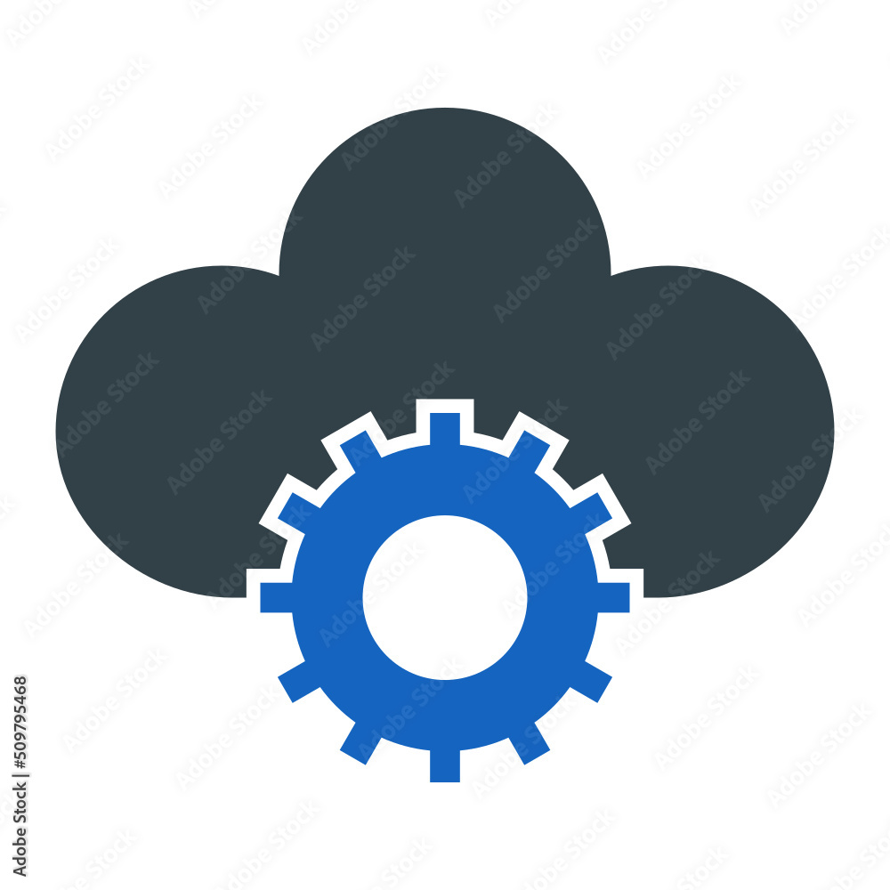 Cloud Settings Icon Design Cloud Settings Icon Design