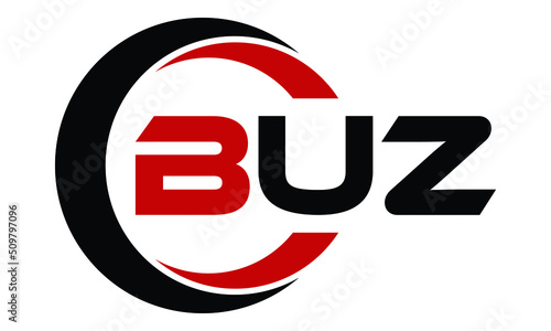 BUZ swoosh three letter logo design vector template | monogram logo | abstract logo | wordmark logo | letter mark logo | business logo | brand logo | flat logo | minimalist logo | text | word | symbol