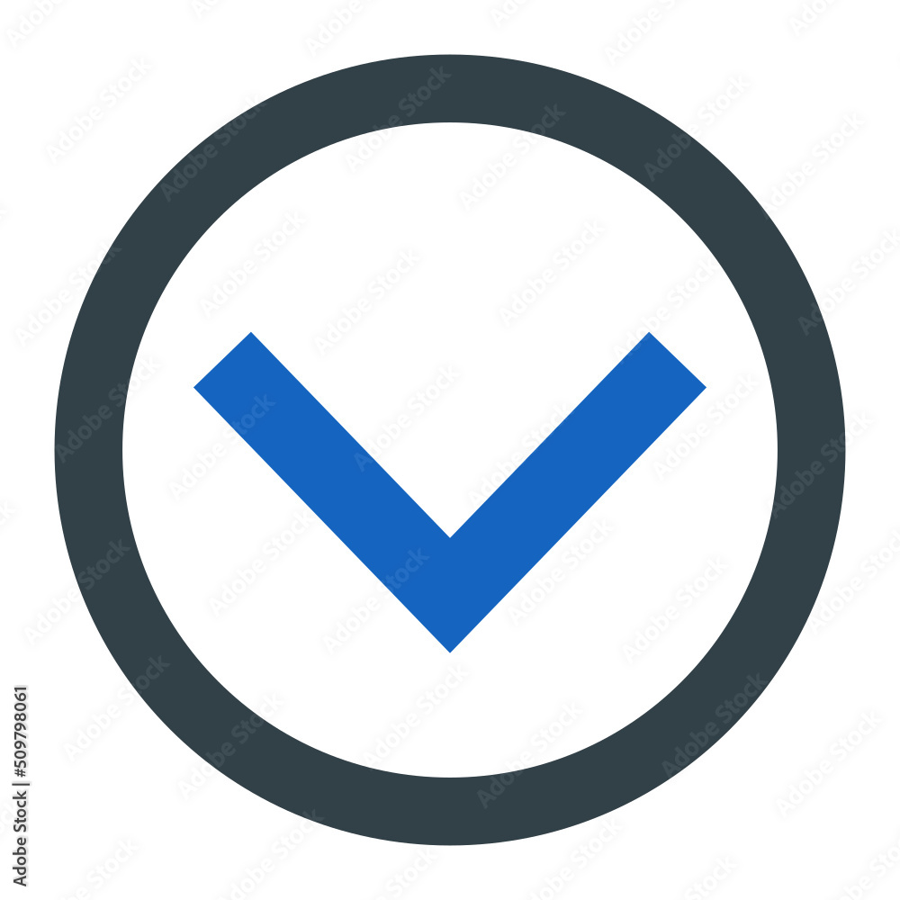 Down Chevron Icon Design