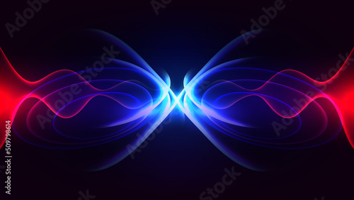 Light tech sound wave abstract background