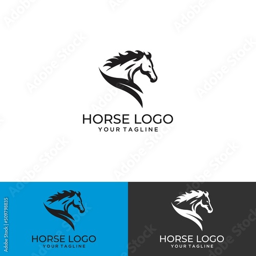 horse logo simple elegance and clean