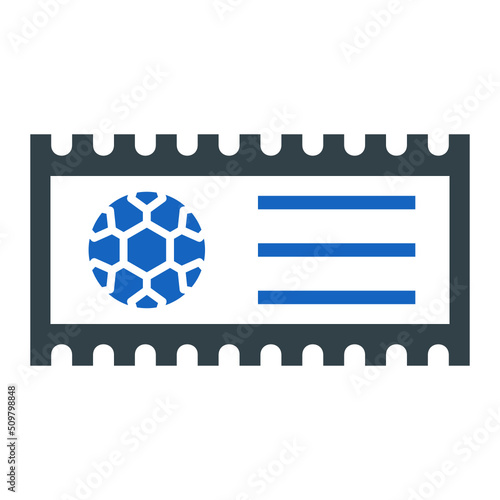 Football Ticket Icon Design