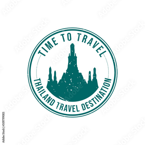 Thailand travel destination grunge rubber stamp vector