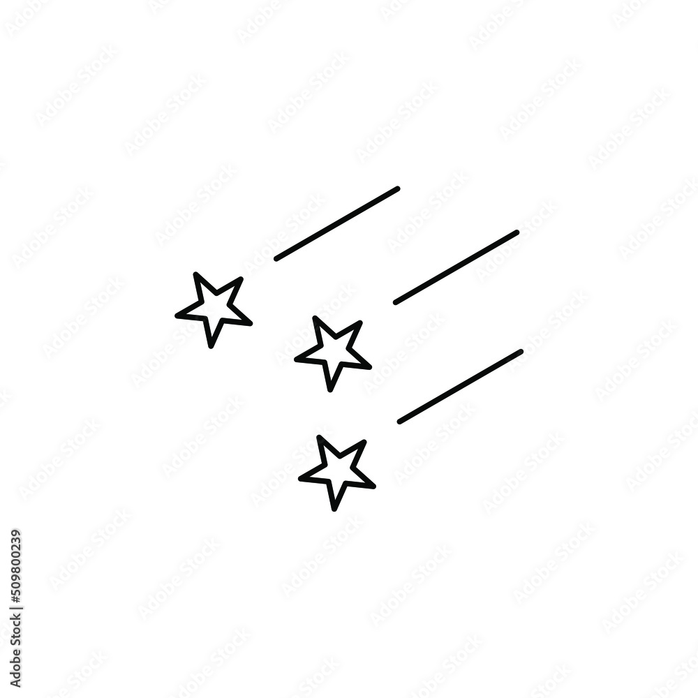 Stars, Night Thin Line Icon Vector Illustration Logo Template. Suitable For Many Purposes. Stars, Night Thin Line Icon Vector Illustration Logo Template. Suitable For Many Purposes.