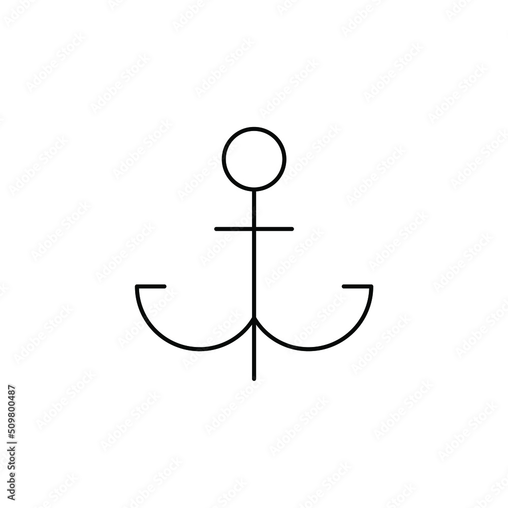 Anchor, Port Thin Line Icon Vector Illustration Logo Template. Suitable For Many Purposes. Anchor, Port Thin Line Icon Vector Illustration Logo Template. Suitable For Many Purposes.
