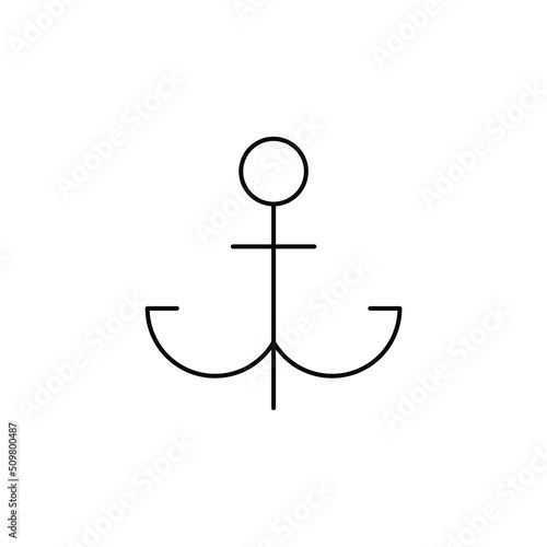 Anchor, Port Thin Line Icon Vector Illustration Logo Template. Suitable For Many Purposes.