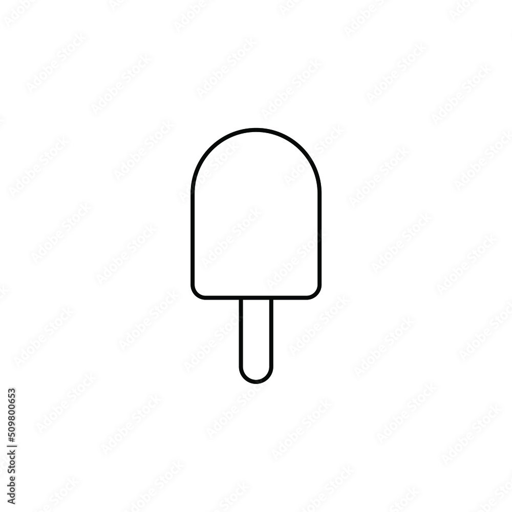 Ice Cream, Dessert, Sweet Thin Line Icon Vector Illustration Logo Template. Suitable For Many Purposes. Ice Cream, Dessert, Sweet Thin Line Icon Vector Illustration Logo Template. Suitable For Many Purposes.
