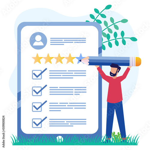 Illustration vector graphic cartoon character of feedback