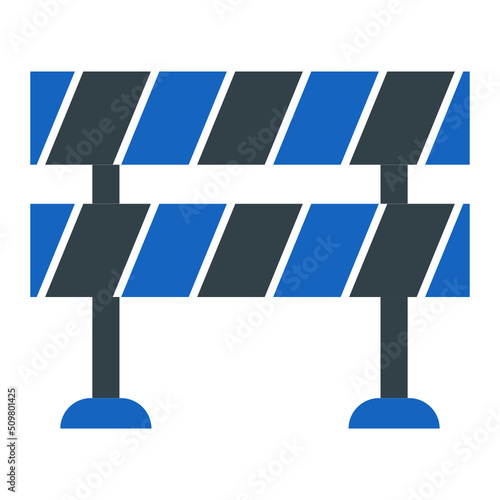 Road Blockade Icon Design