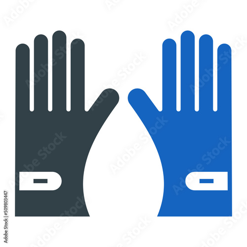 Fireproof Gloves Icon Design