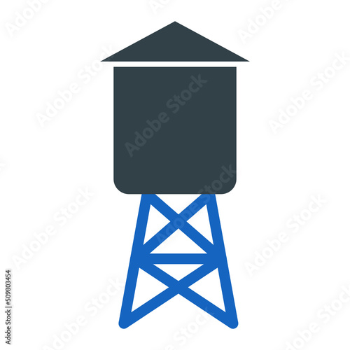 Water Tower Icon Design