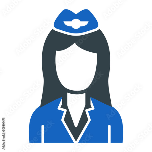 Flight Attendant Icon Design