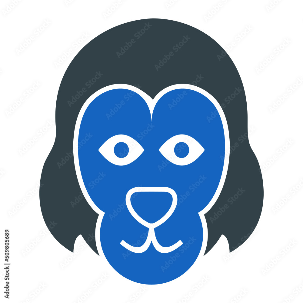 Naklejka premium Orangutan Icon Design