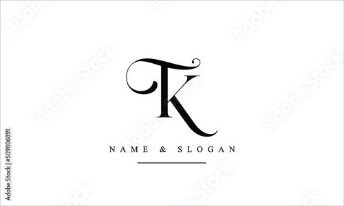 TK, KT, T, K abstract letters logo monogram